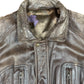 Vintage Aviator Leather Bomber Jacket Brown - M