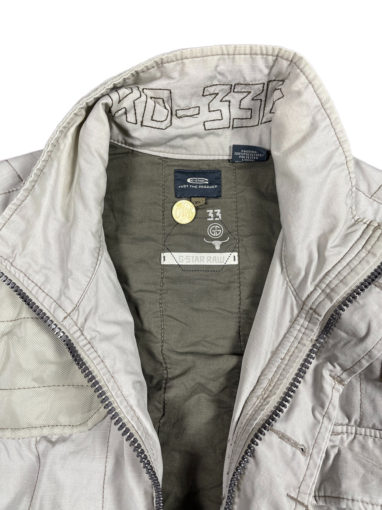 Y2k G-Star Jacket Cream - XL