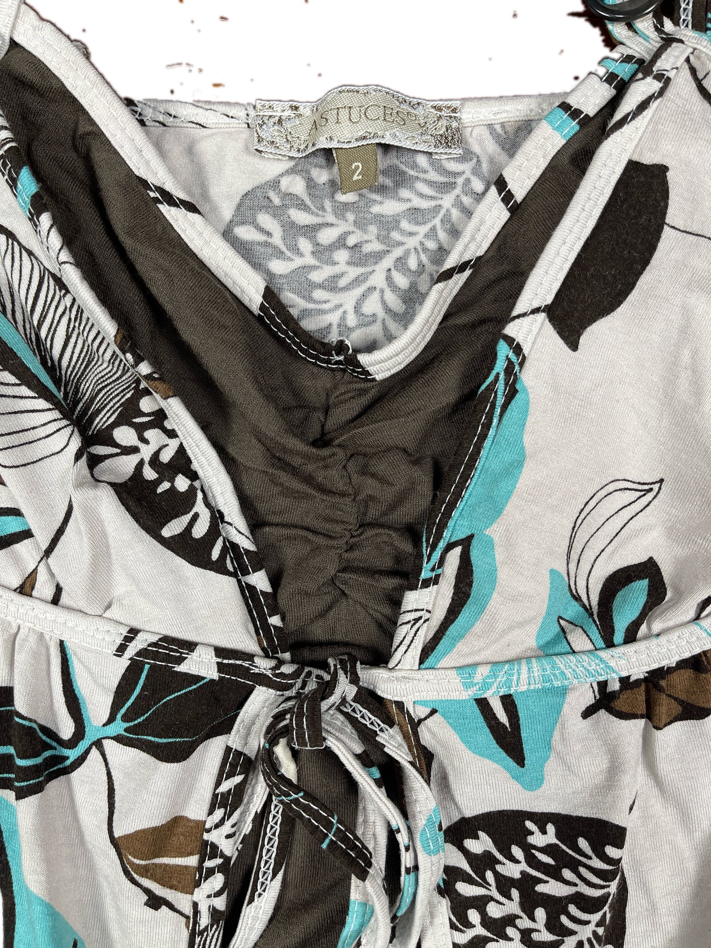 Y2k Astuces Sleeveless Top White - L