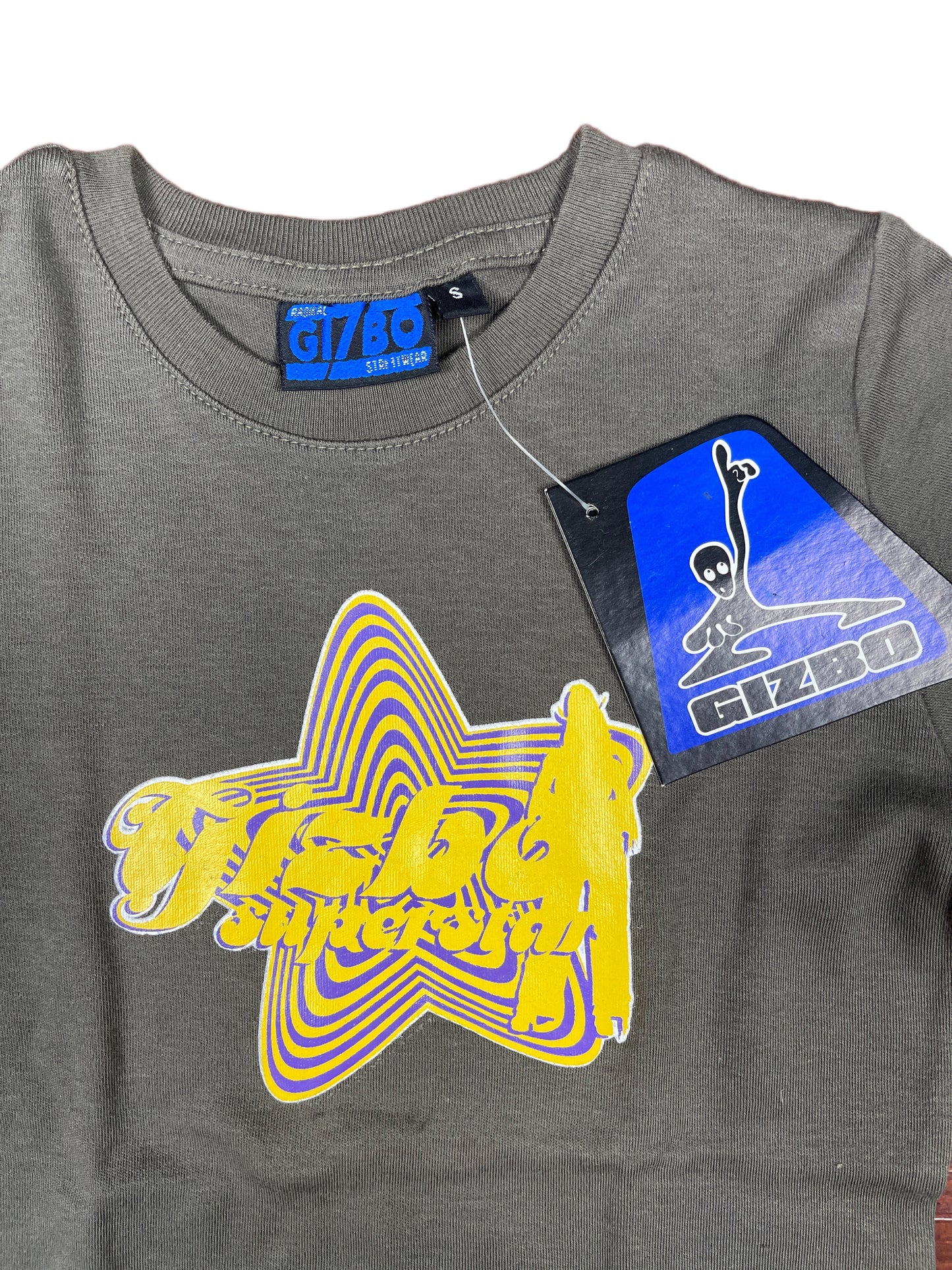 Y2k Gizbo Short Sleeve Top Khaki - S