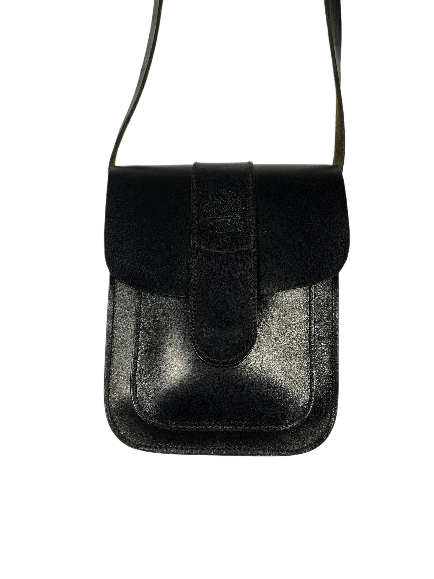 Vintage Talabar Leather Cross Body Bag Black