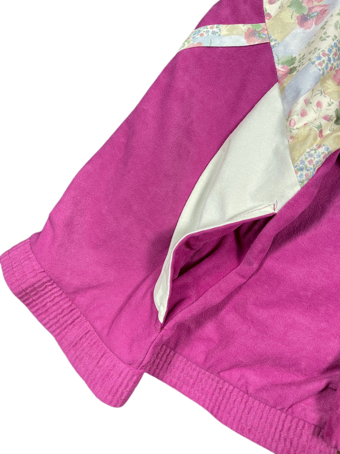 Vintage Esmo Zip Fleece Sweatshirt Pink - S/M