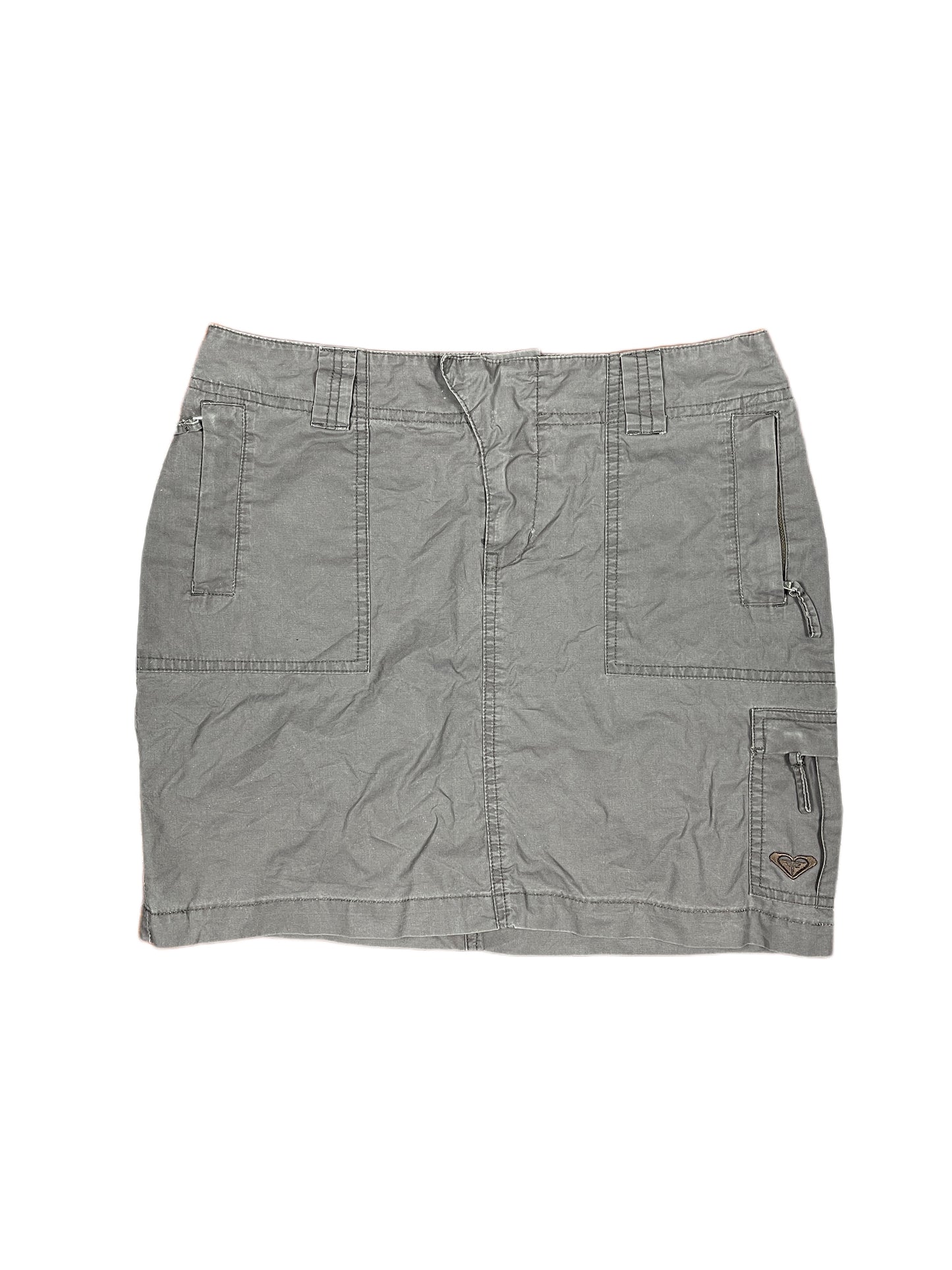 Y2k Roxy Mini Skirt Gray - S
