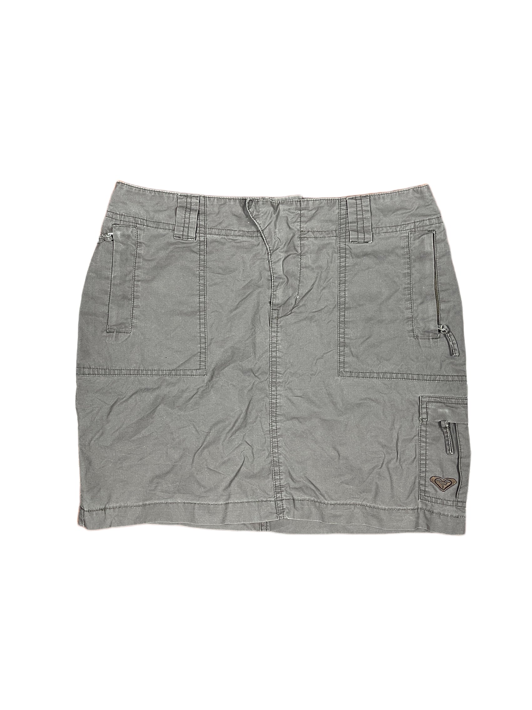 Y2k Roxy Mini Skirt Gray - S