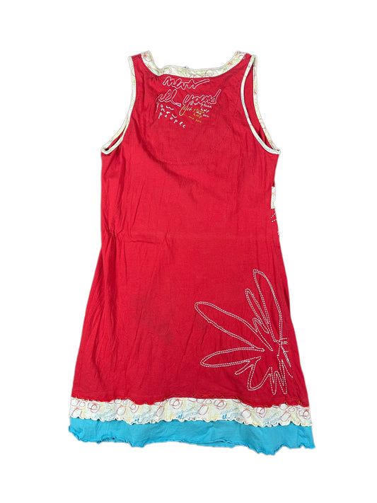 Y2k Senorella Sleeveless Dress Red - M