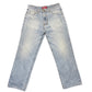Y2k Re&x Bootcut Denim Pants Blue - XXL