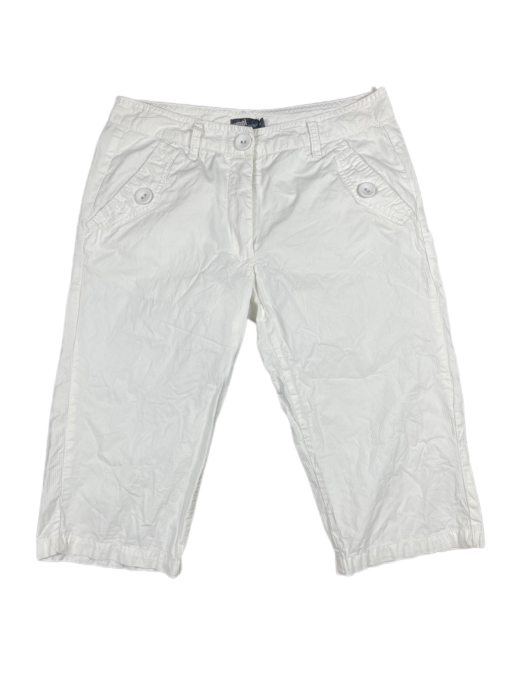 Y2k Emonite Capri Pants White - S