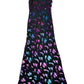 Y2k Eliza of California Sleeveless Dress Black Purple - M/L