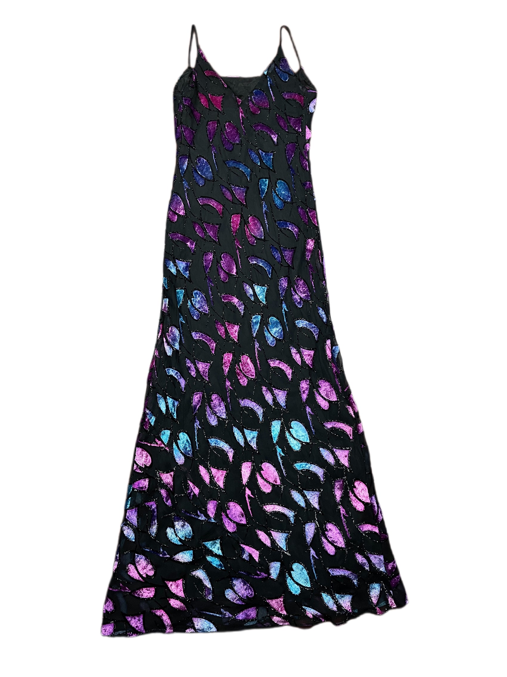 Y2k Eliza of California Sleeveless Dress Black Purple - M/L