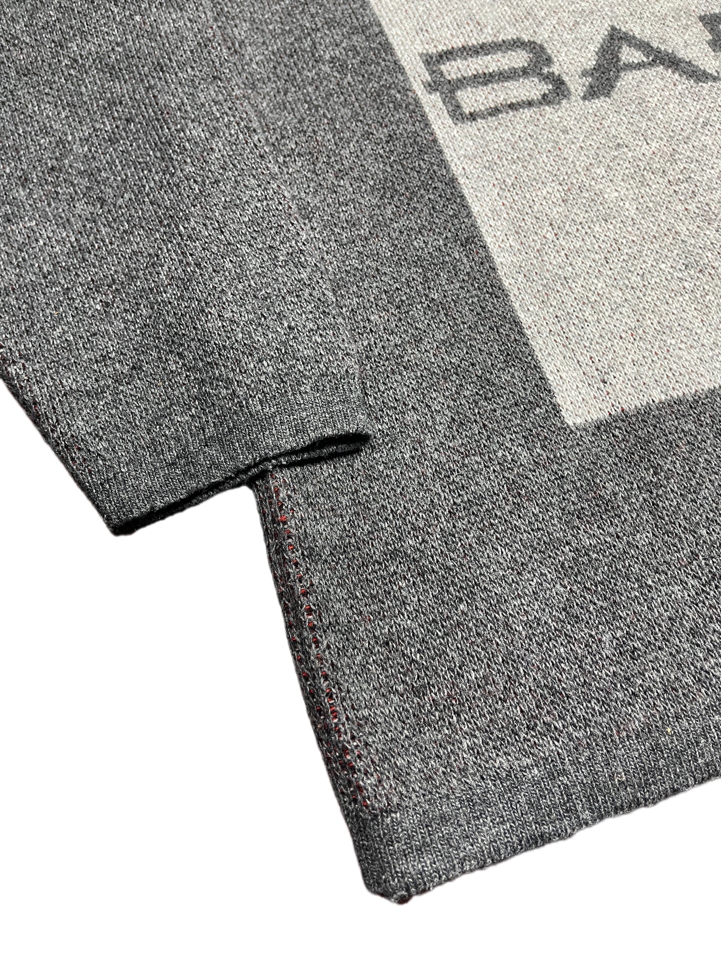 Y2k The Simpsons 2003 Bart Skateboard Chunky Knitted Sweatshirt Gray - XXL