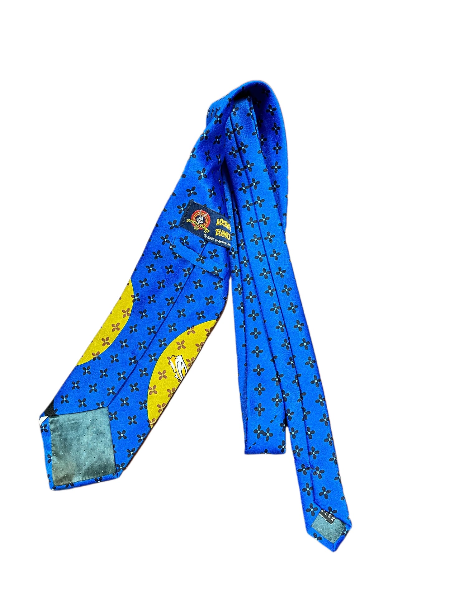 Vintage Tweety Silvester 2000 Looney Tunes Tie Blue Yellow