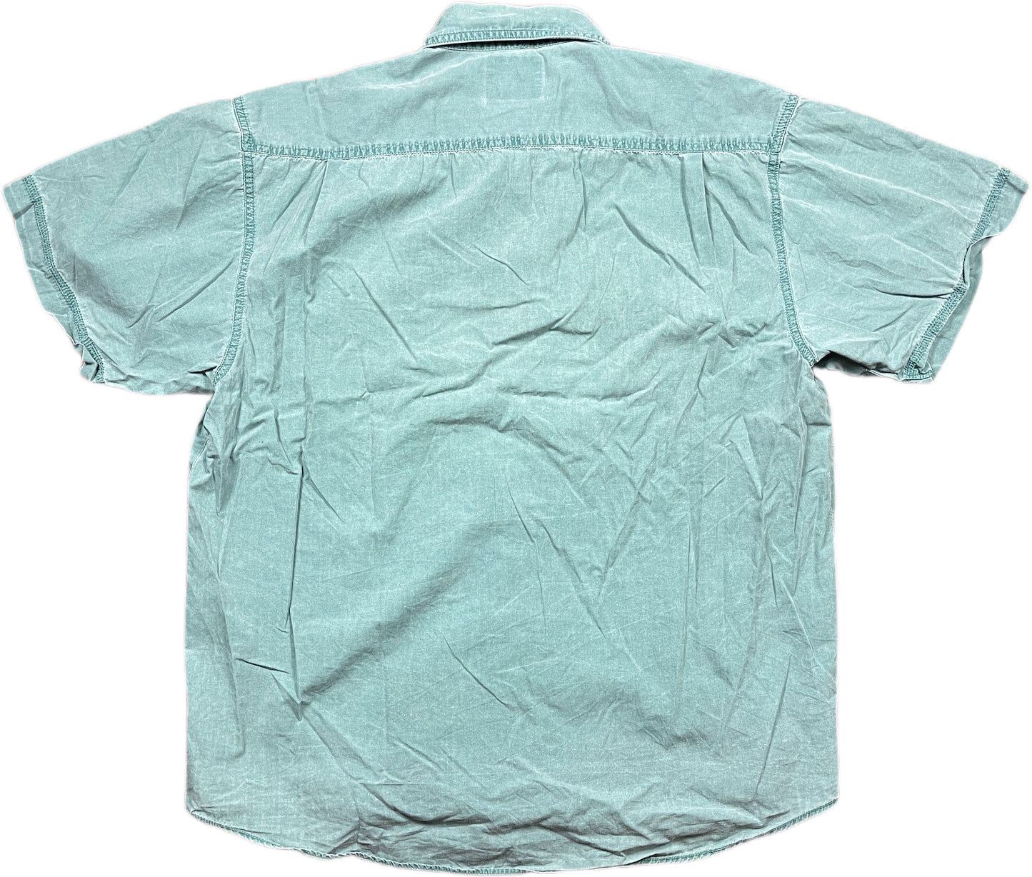 Vintage 90s Wrangler Short Sleeve Shirt Blue Cotton L