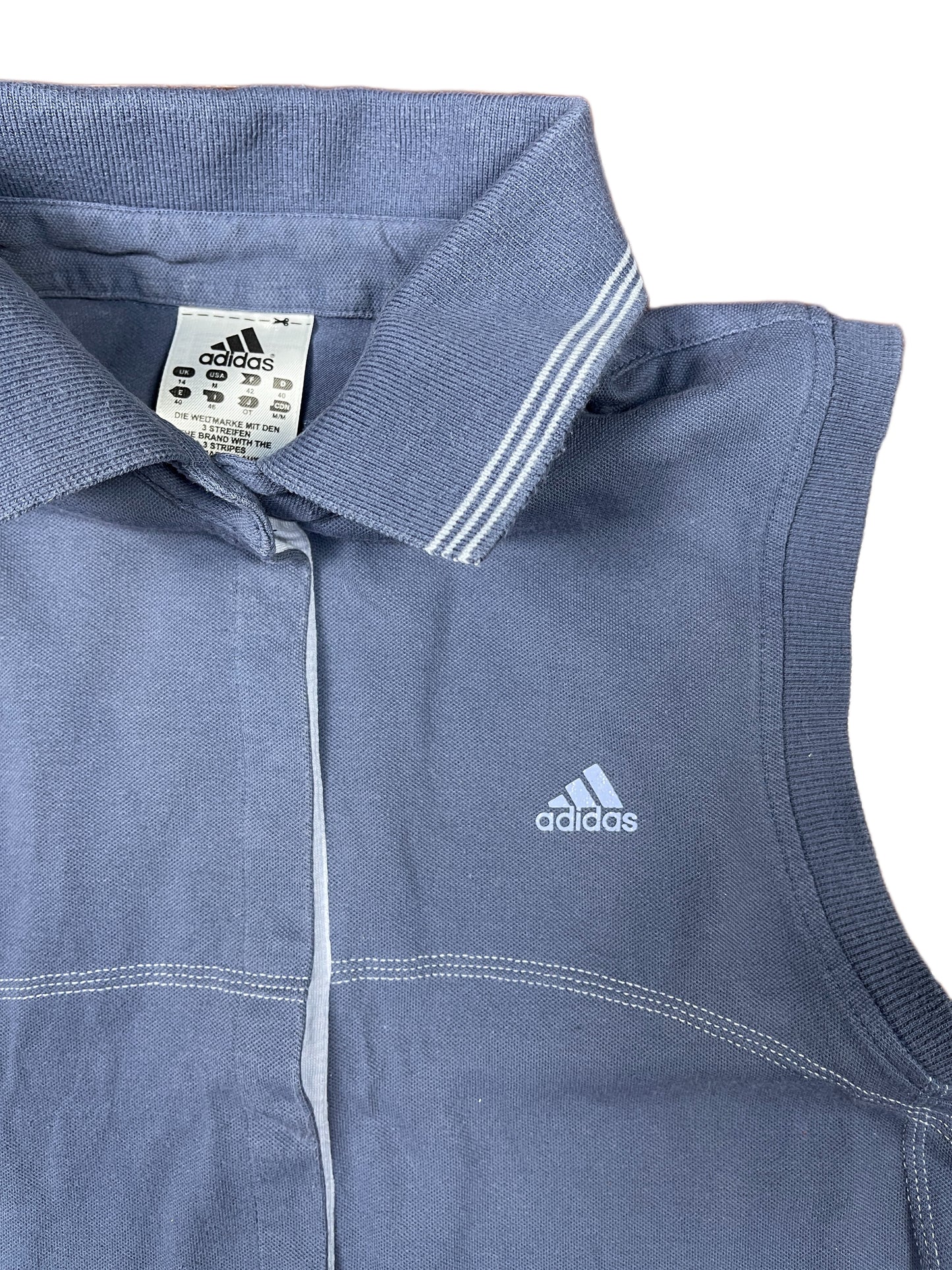 Adidas Sleeveless Tennis Top Blue - L