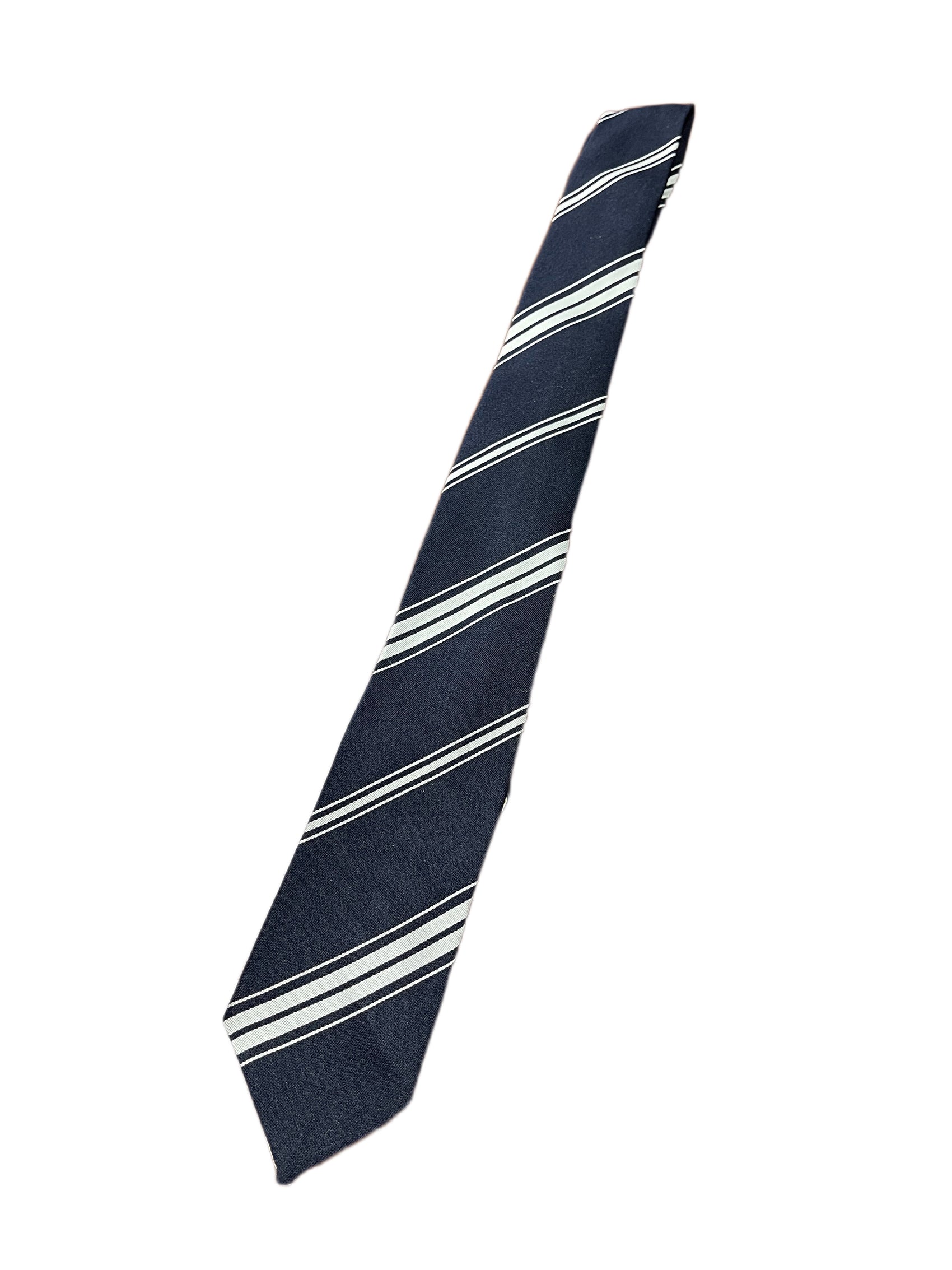 Thin Tie Blue Silver