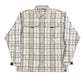 Y2k Quicksilver Long Sleeve Shirt Checkered Cream Beige - S