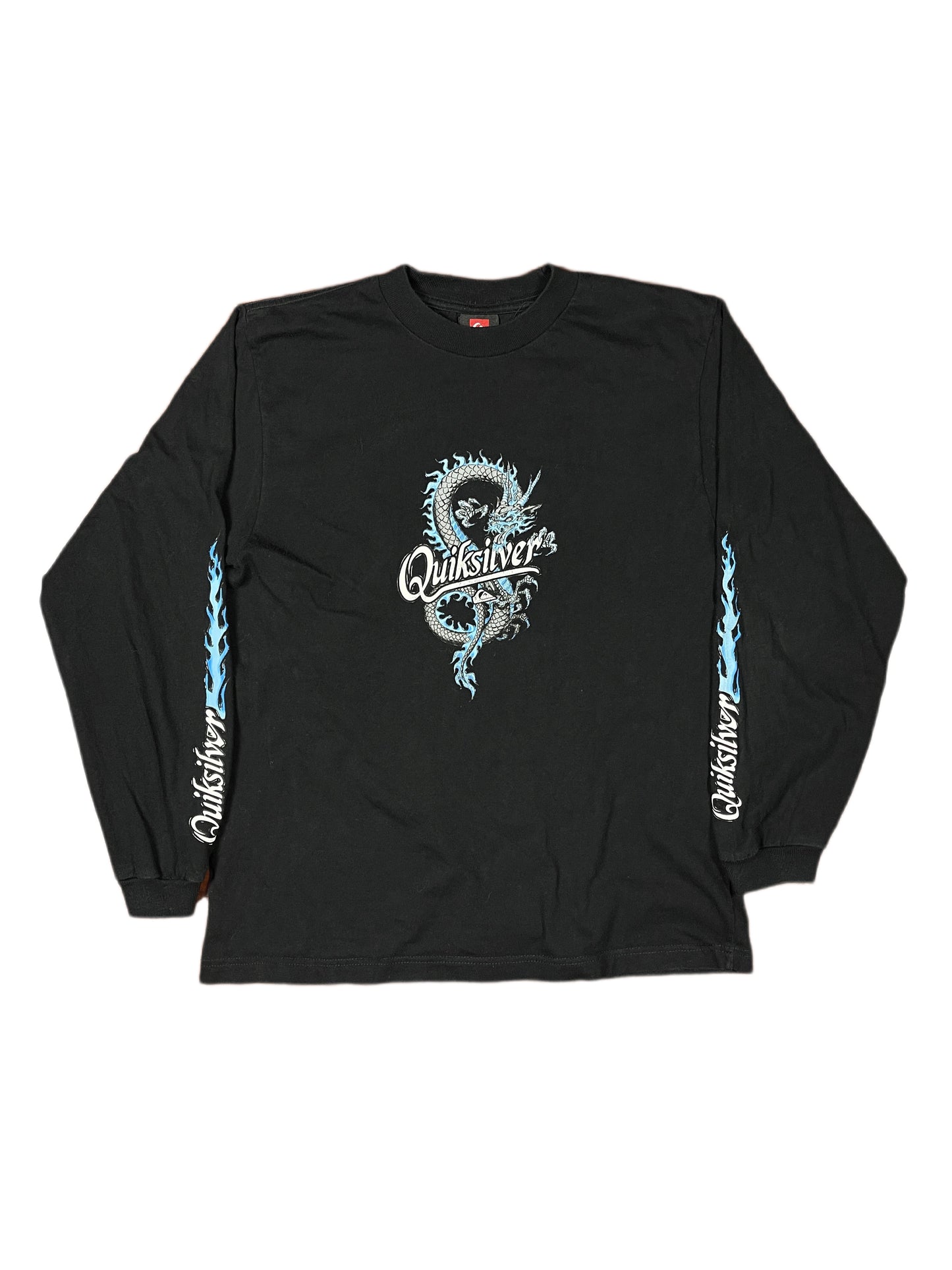 Y2k Quiksilver Long Sleeve Dragon Black - XS