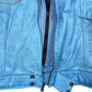 Y2k 2000s Alpha Speeds Racing Leather Jacket Baby Blue S