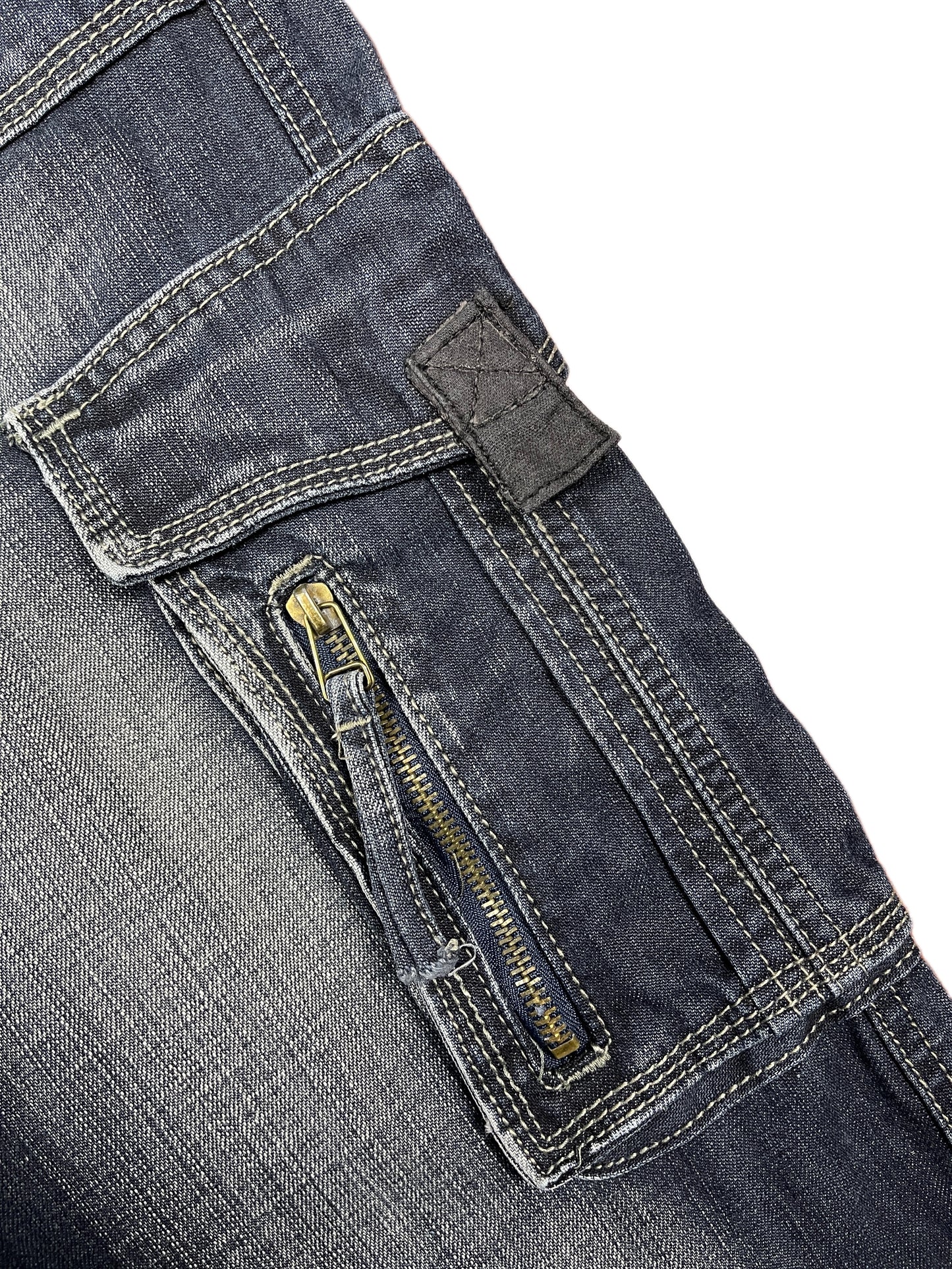 Y2k Min Hao Bootcut denim Pants Blue - M