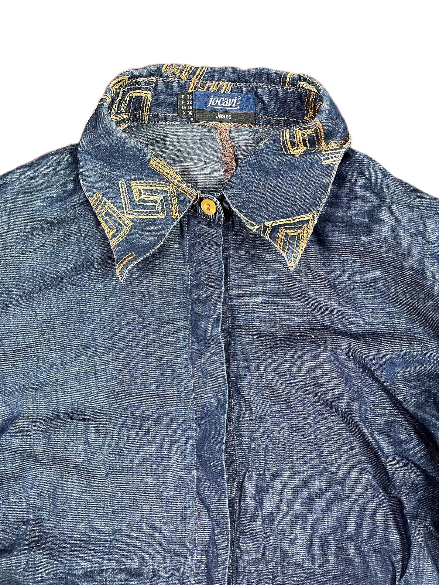 VIntage Jocavi Long Sleeve Top Denim Blue - S