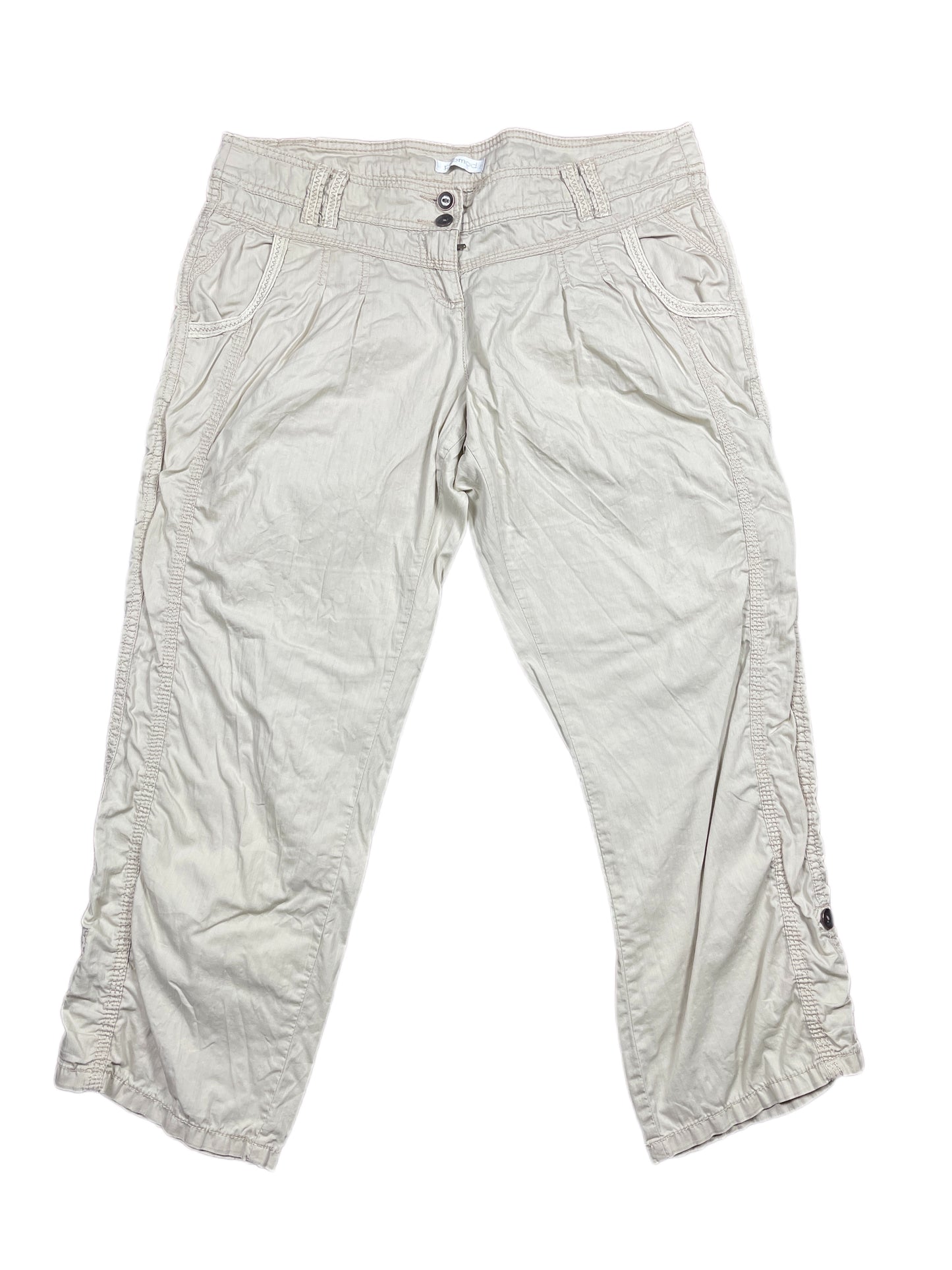 Y2k Promod Low Waist Pants Cream - XXL