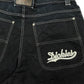 Y2k Dickies Cropped Denim Pants Hip Hop Black - XXL