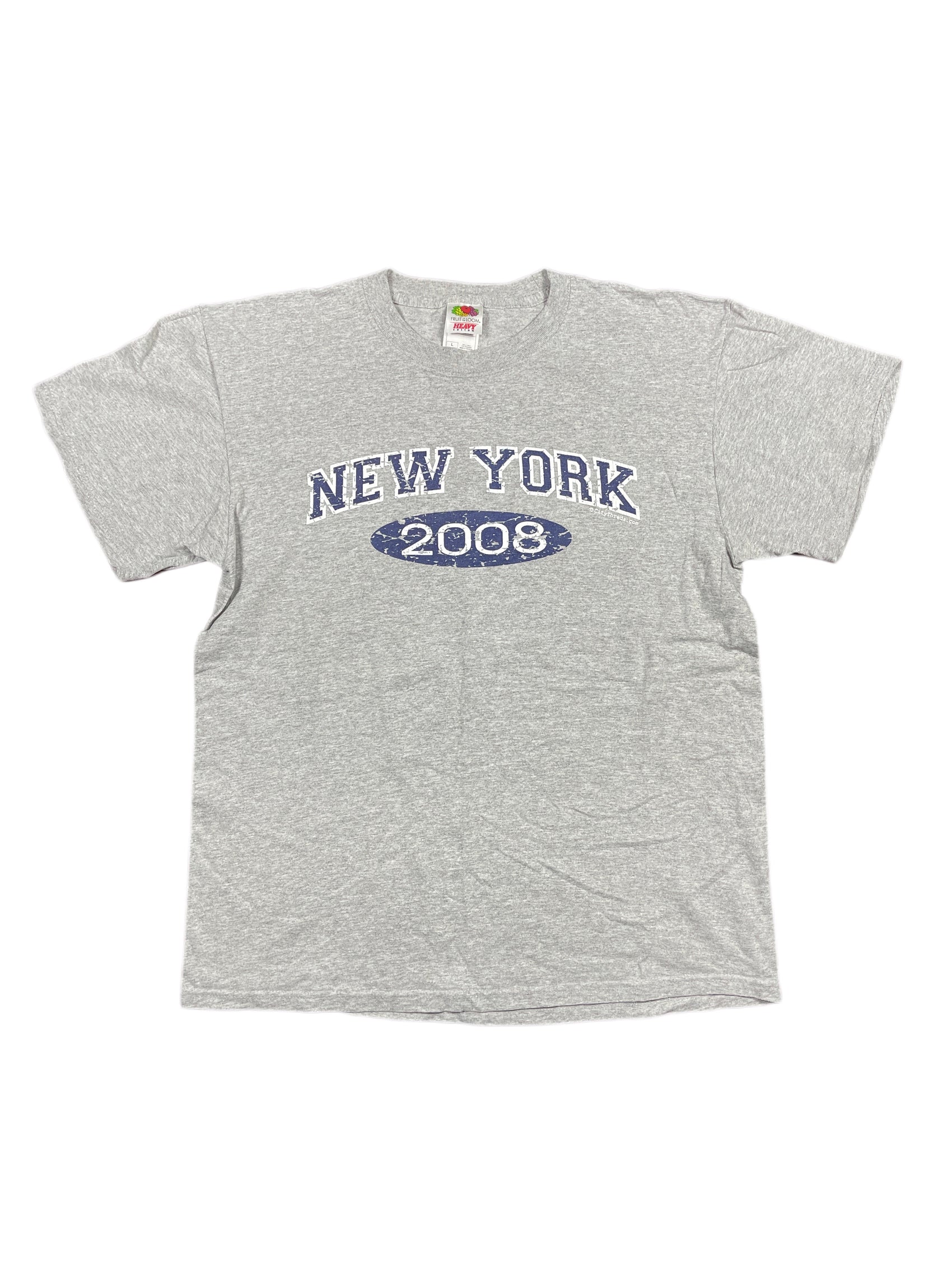 VIntage Fruit of the Loom New York T-Shirt Gray - L
