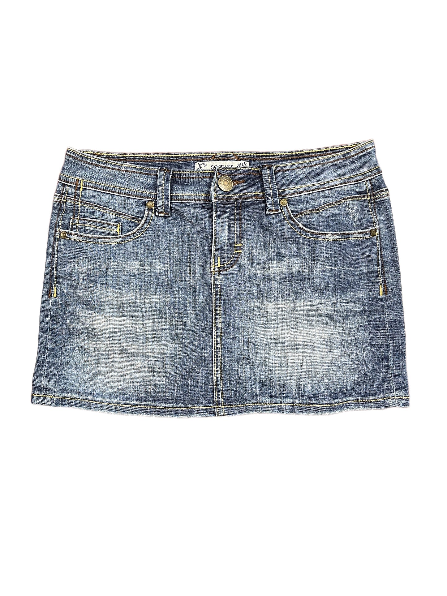Y2k So Jeans Pimkie Low Waist Denim Skirt Blue - M
