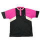 Vintage 80s Nike Polo Shirt Black Pink - XL