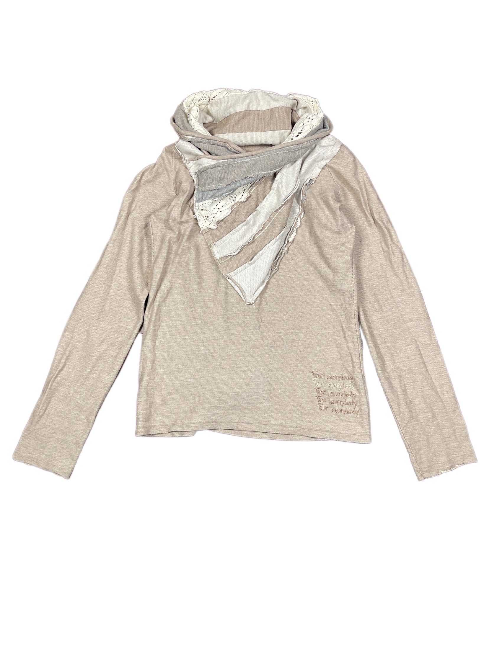 Desigual Long Sleeve Top Cream Beige - M