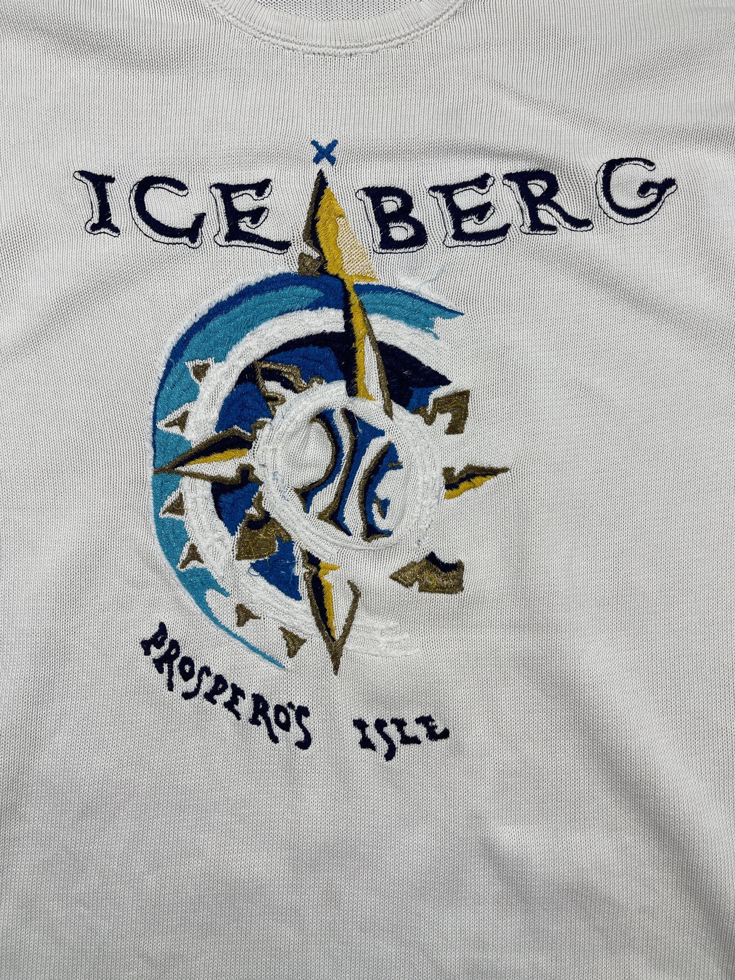 Vintage Iceberg Knitted Sweatshirt White - XL