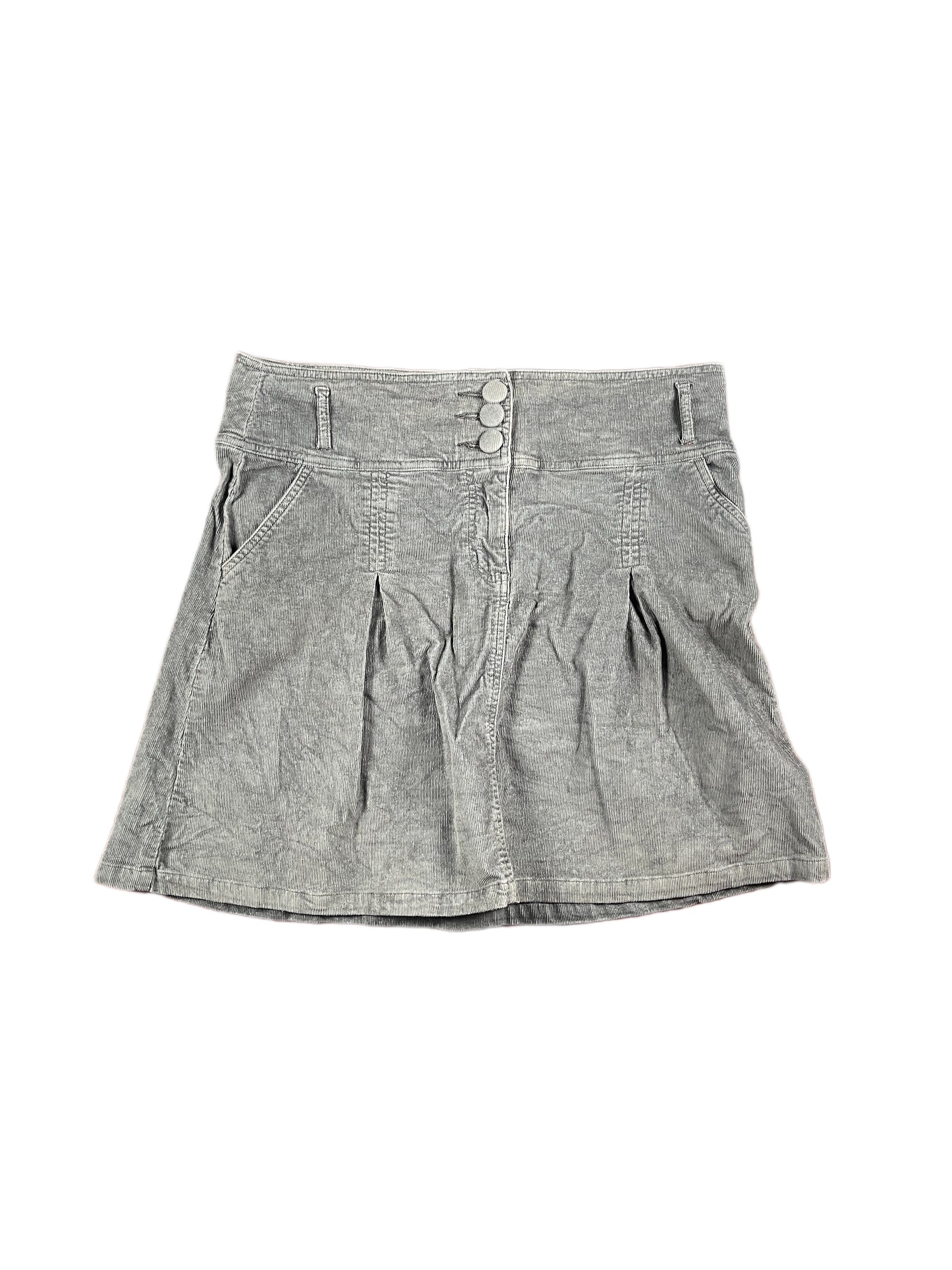 Y2k Mim Corduroy Skirt Gray - XL