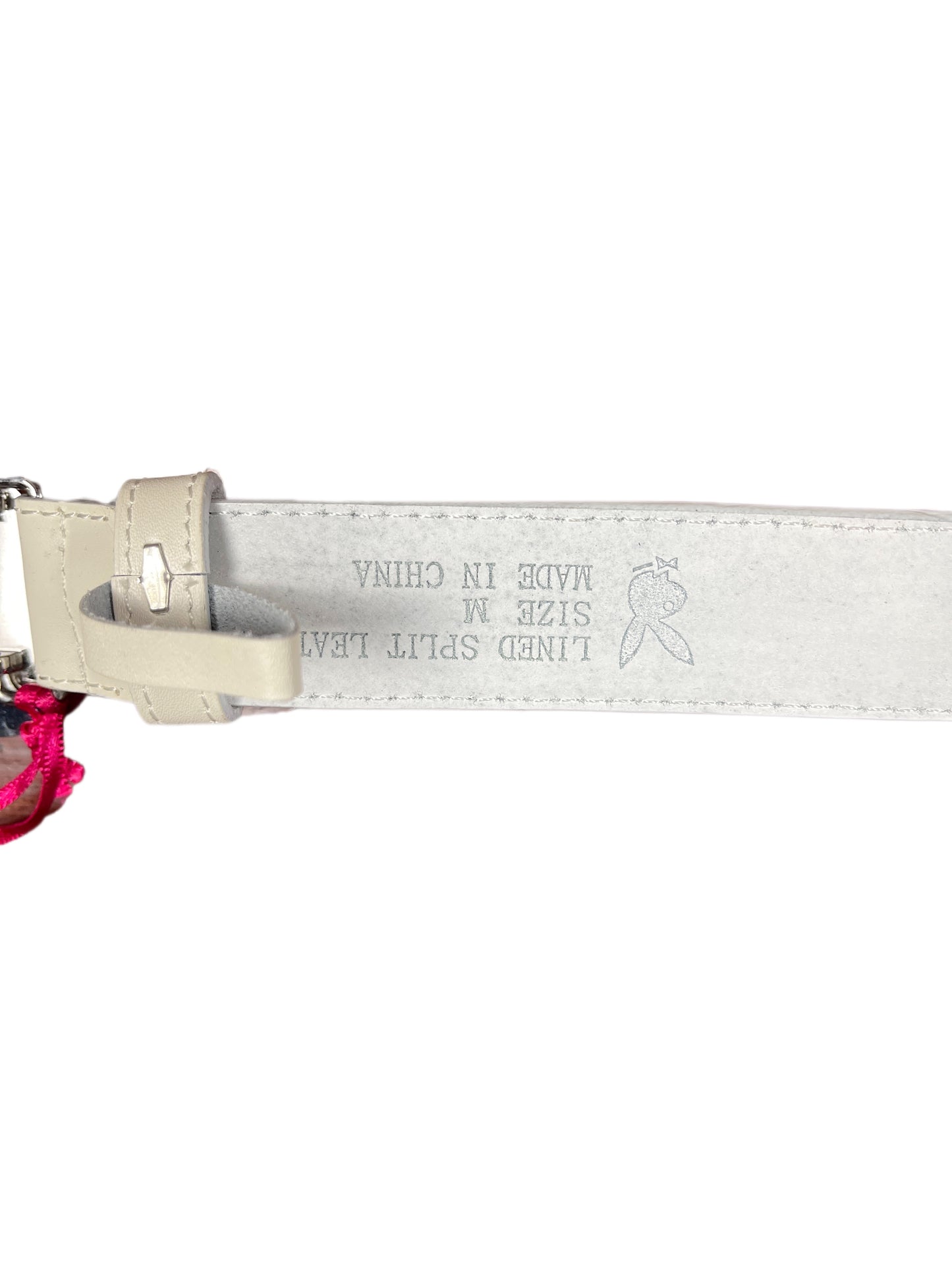 Y2k Playboy Leather Plug Belt White 2004
