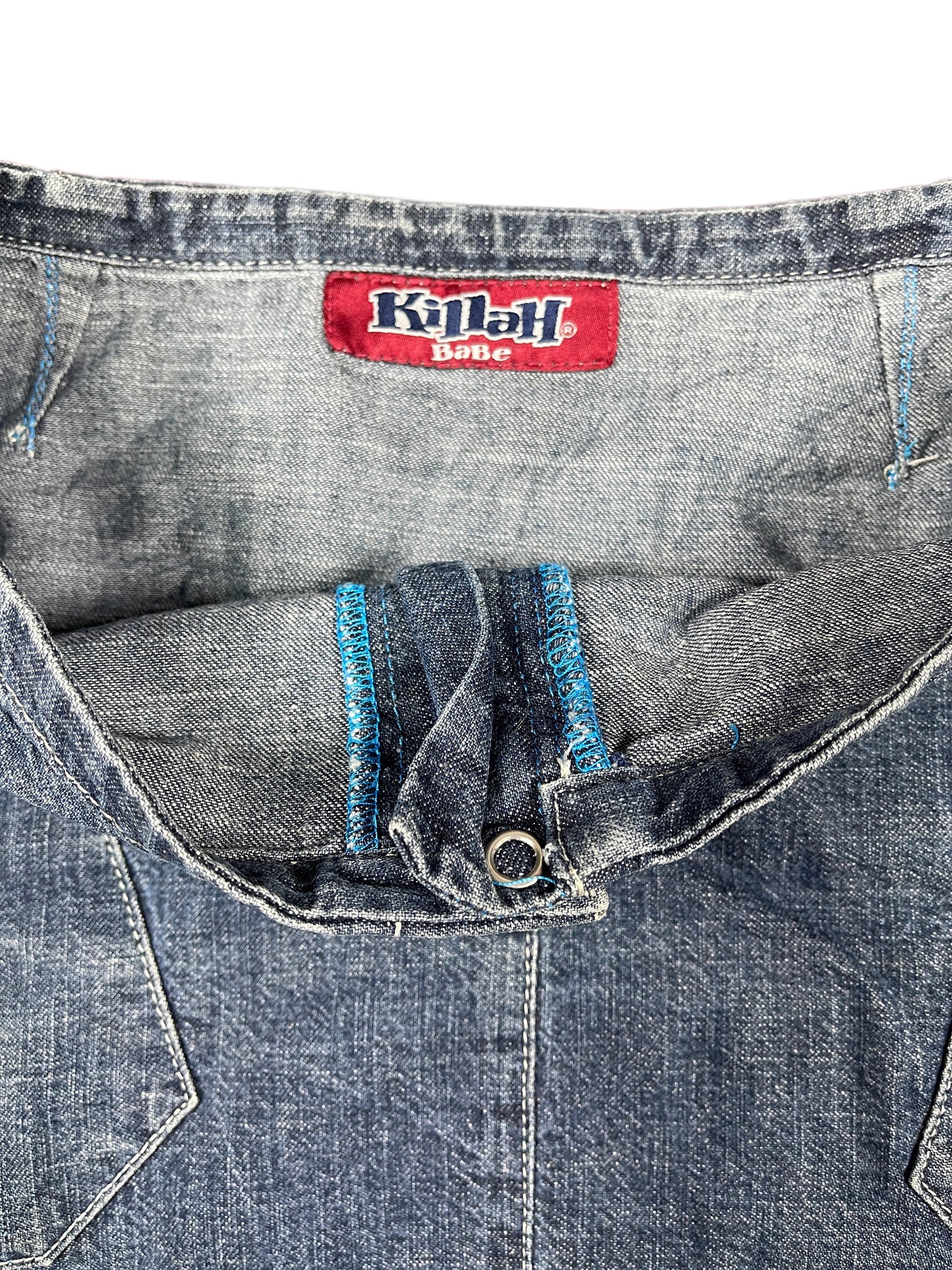 Y2k Killah Denim Skirt Blue - S