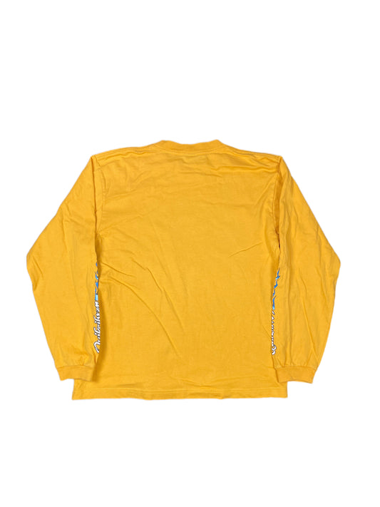 Y2k Quiksilver Dragon Longsleeve Orange Yellow - XXS/XS