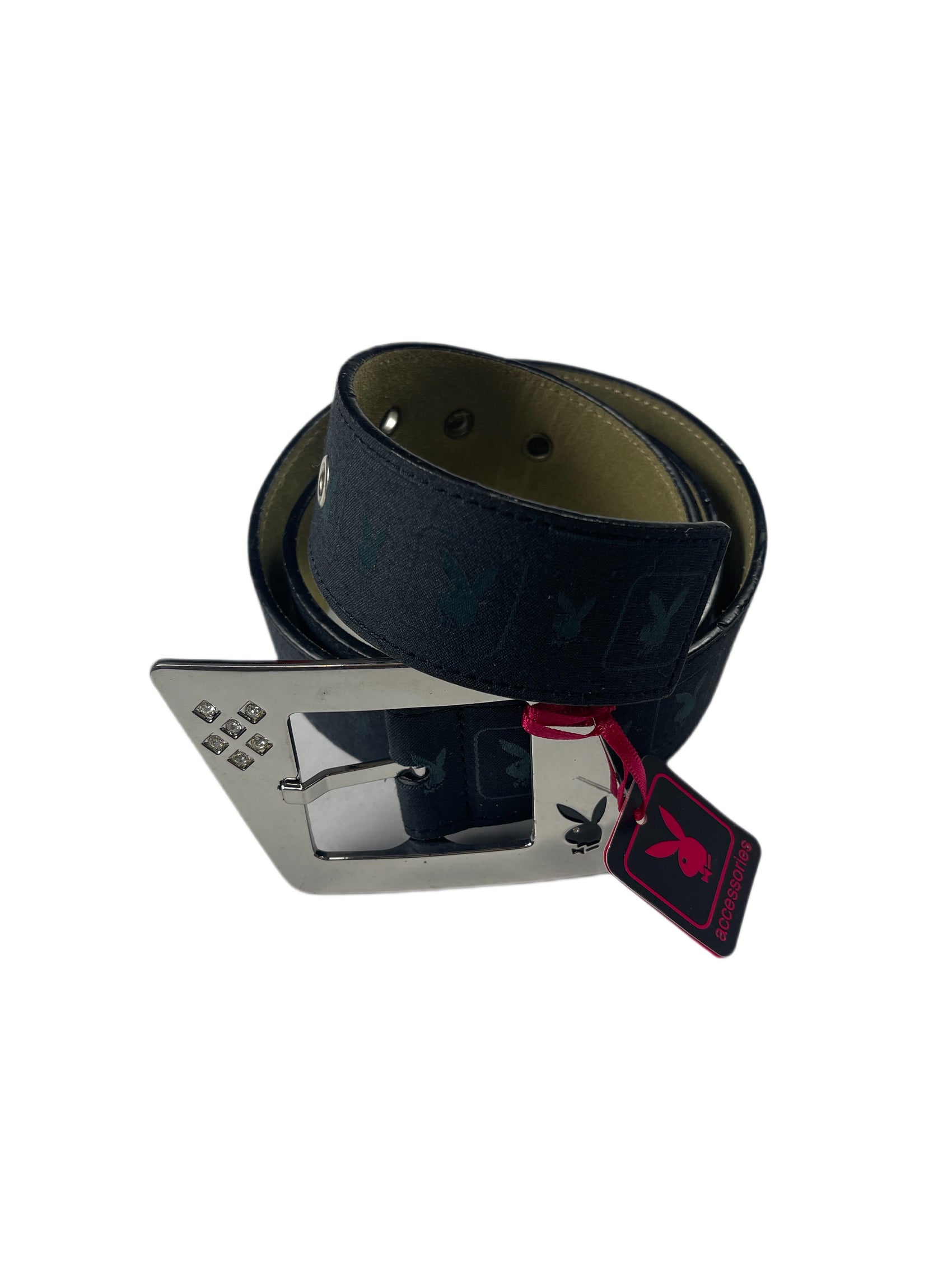 Y2k Playboy Belt Black 2004