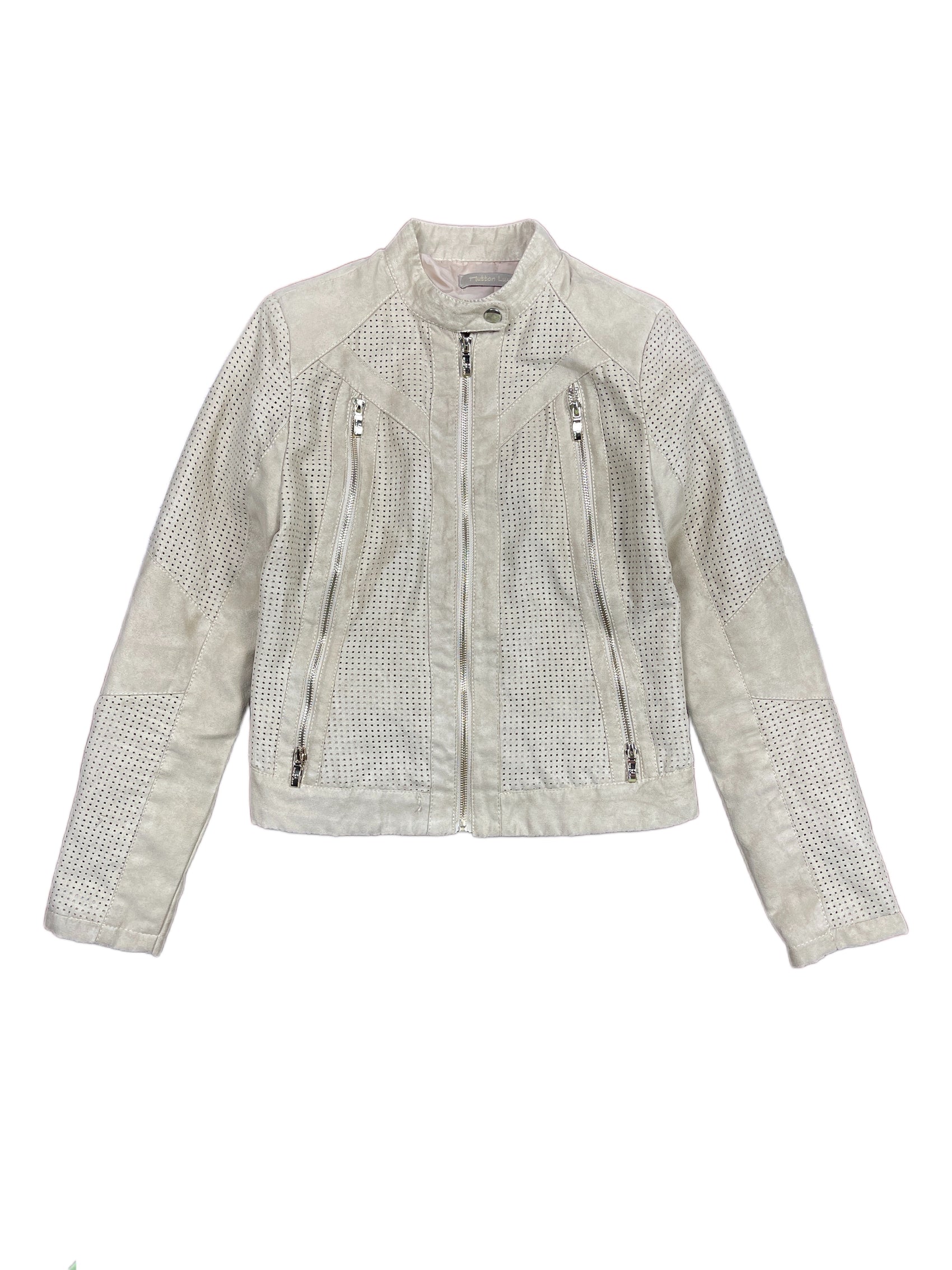 Y2k Hutton Luxury Jacket Beige - S/M
