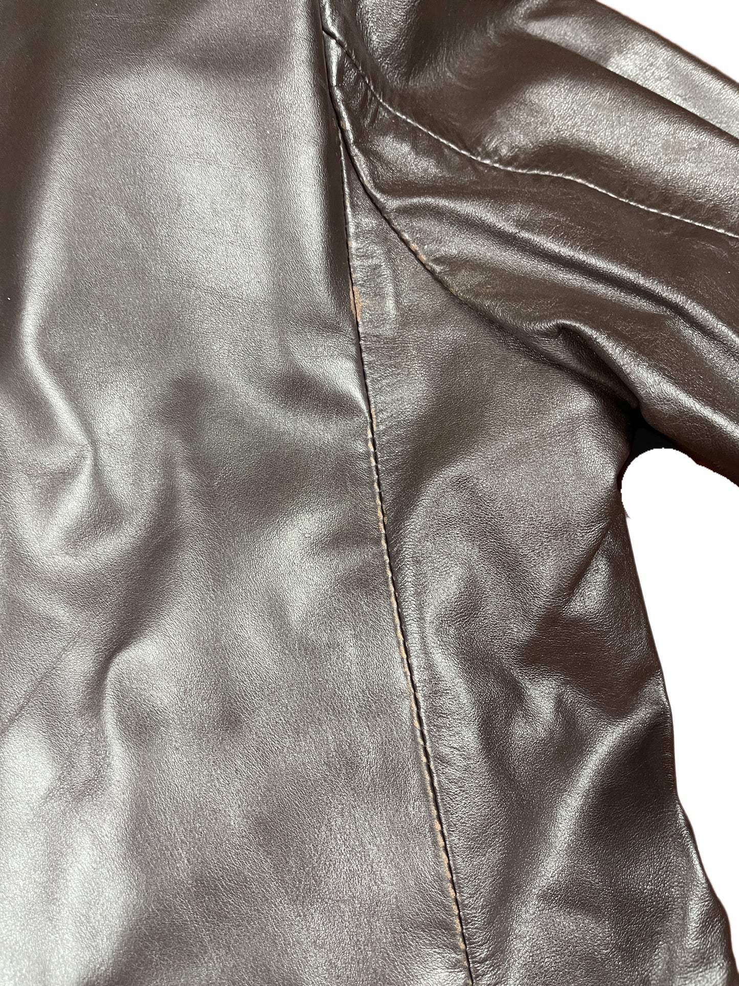 Vintage Imperio Clandestino Leather Coat Brown - L