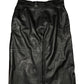 Vintage Yves Saint Laurent Leather Skirt Black - L