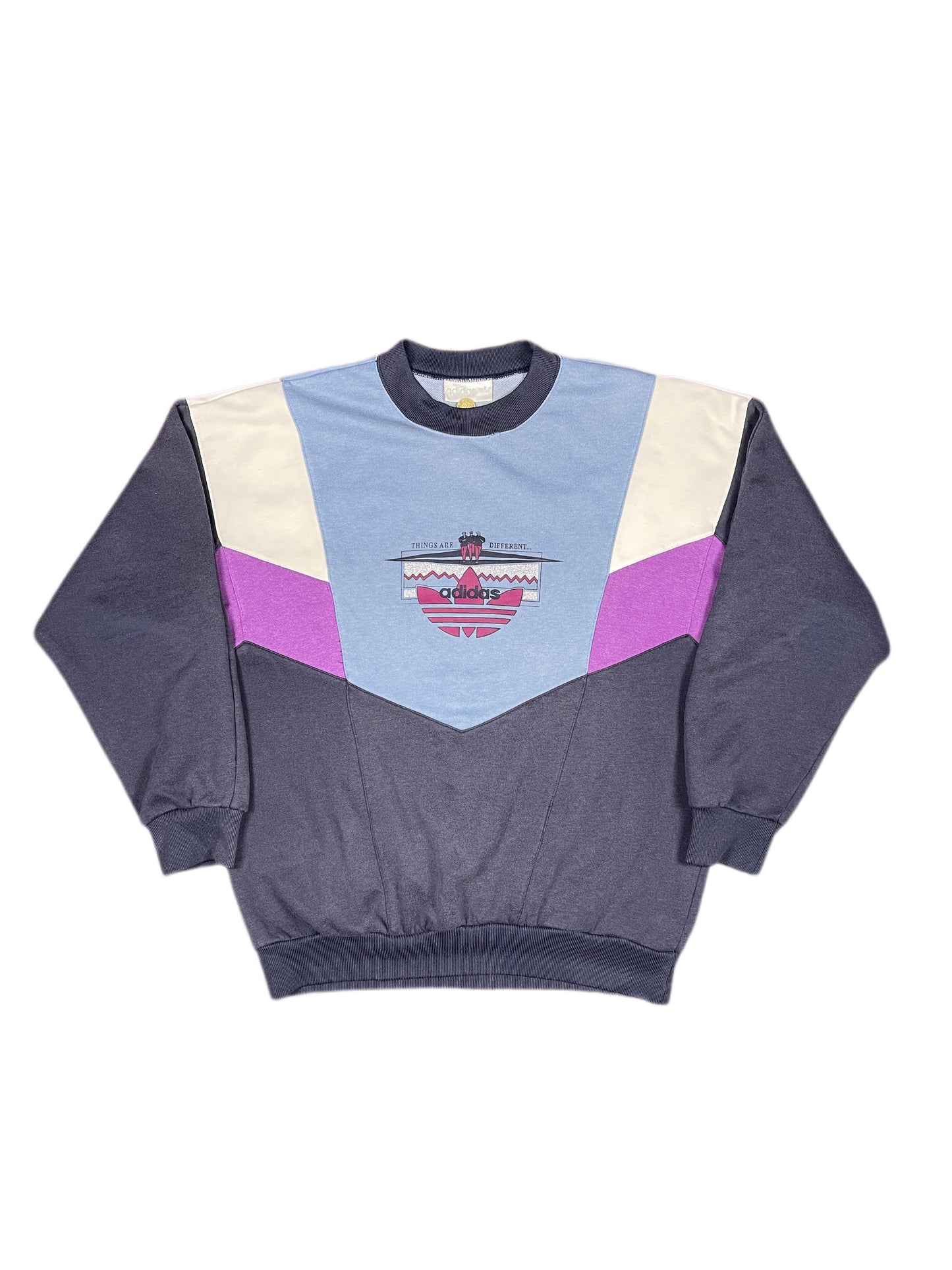 Vintage Adidas Sweatshirt Navy Blue - M