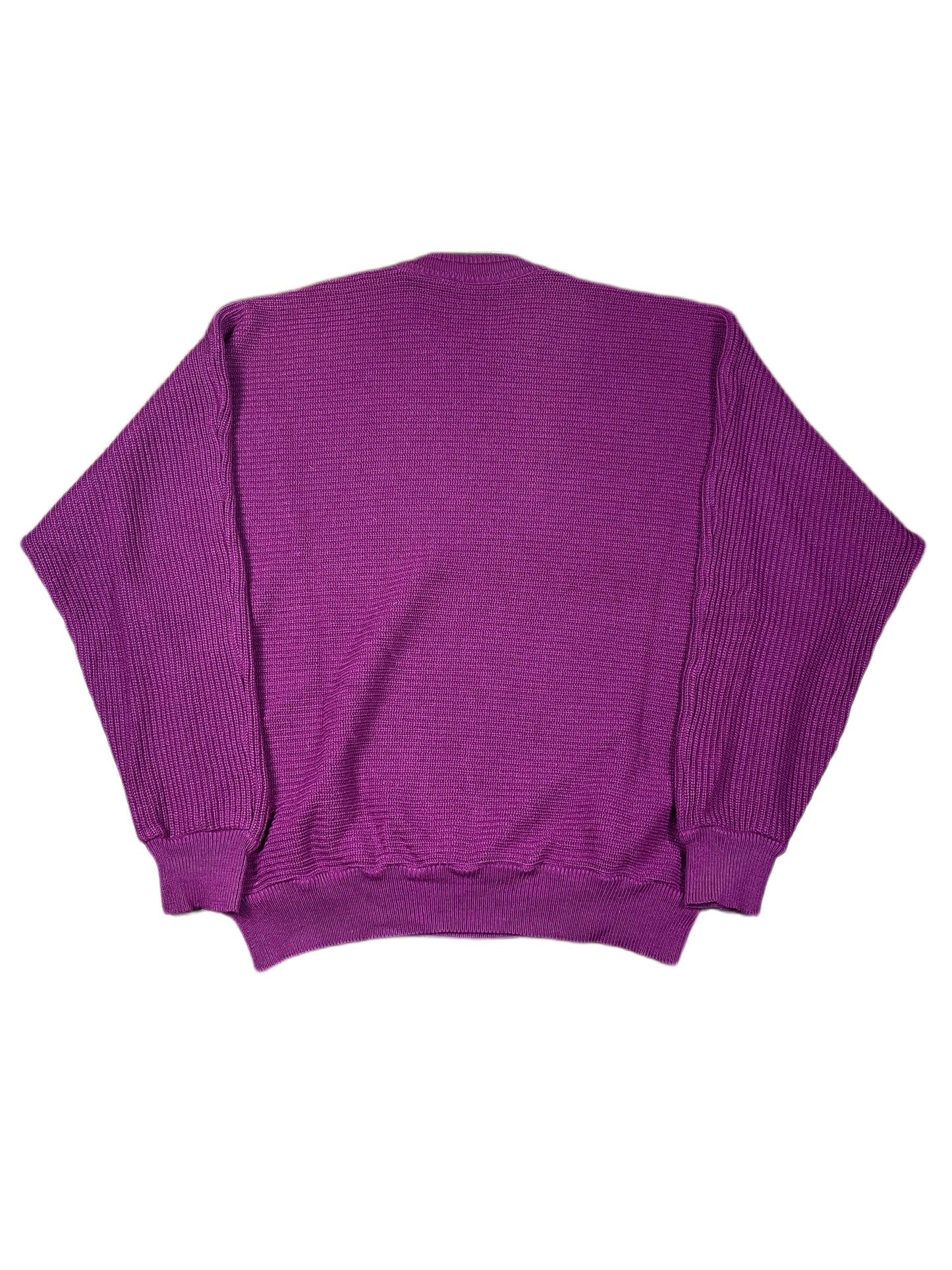 Vintage Carlo Colucci 1980s Knitted Sweatshirt Purple XXL