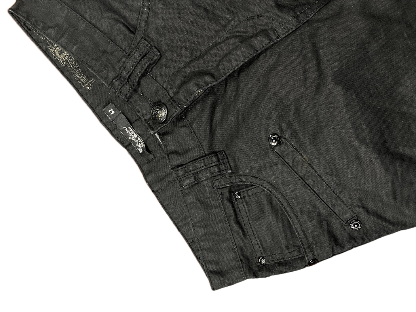 Y2k Celio Denim Pants with Zipper Details Black - S/M