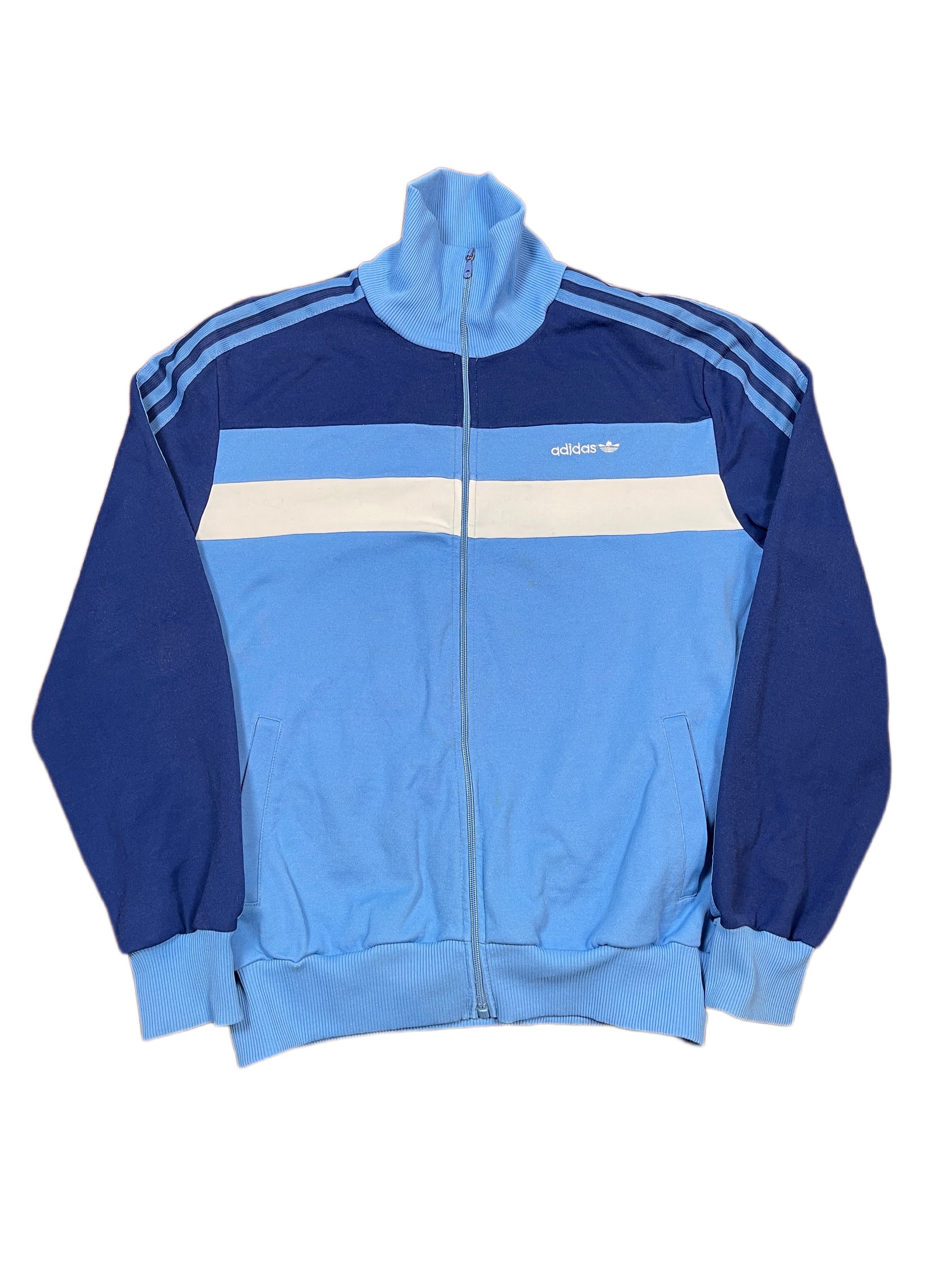 Vintage Adidas 1980s Sport Jacket Blue - L