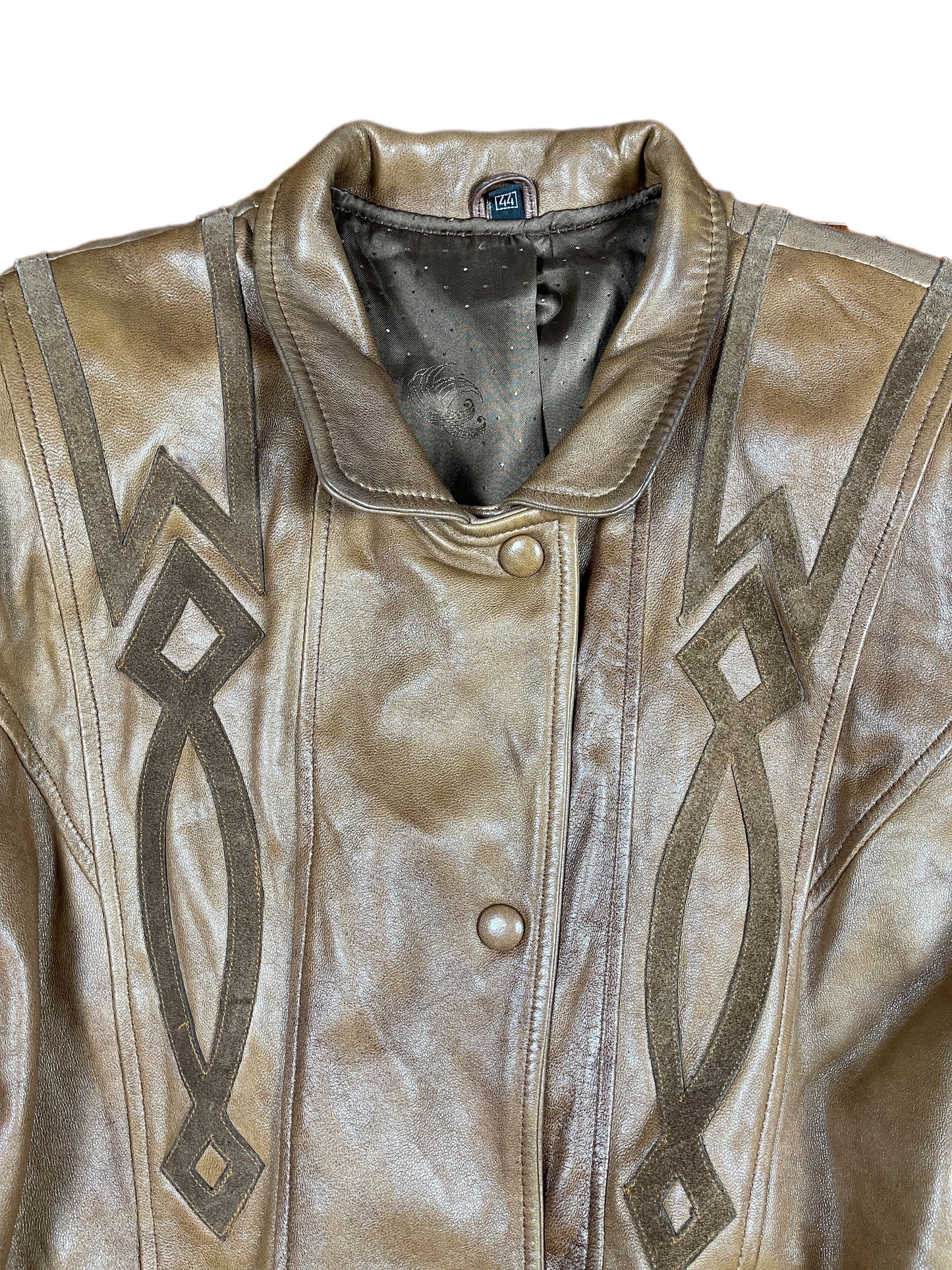 Vintage Leather Coat Brown - XXL