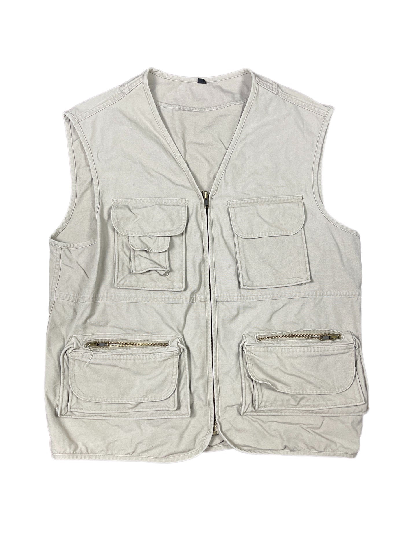 Vintage Cargo Vest Creme - M/L