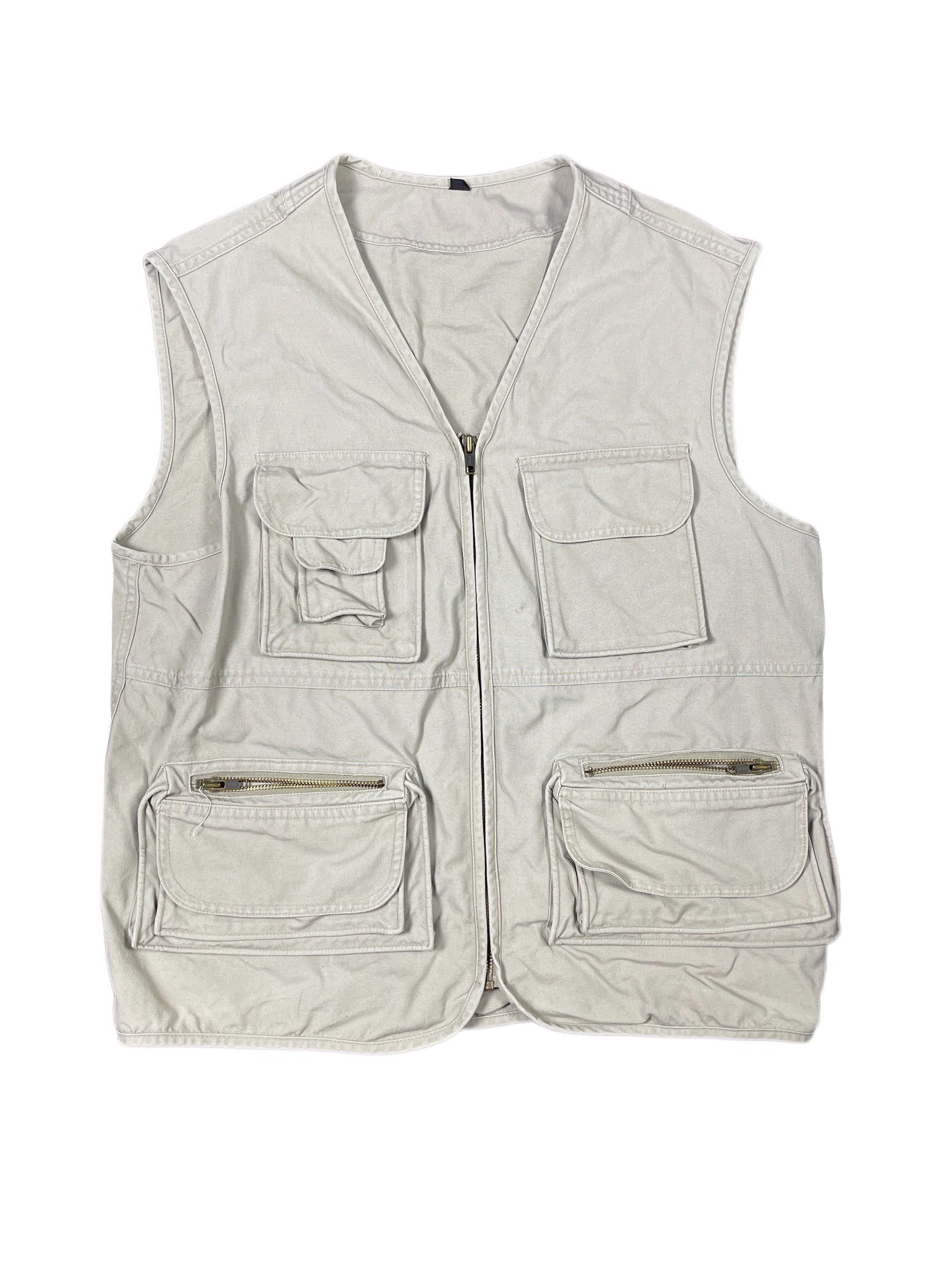 Vintage Cargo Vest Creme - M/L