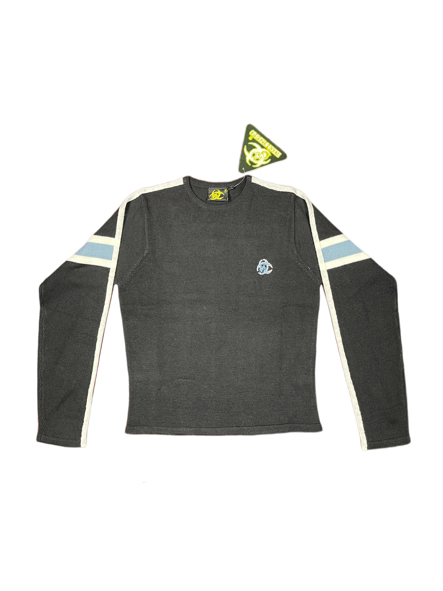 Y2k Biohazard Knit Sweatshirt Black - L