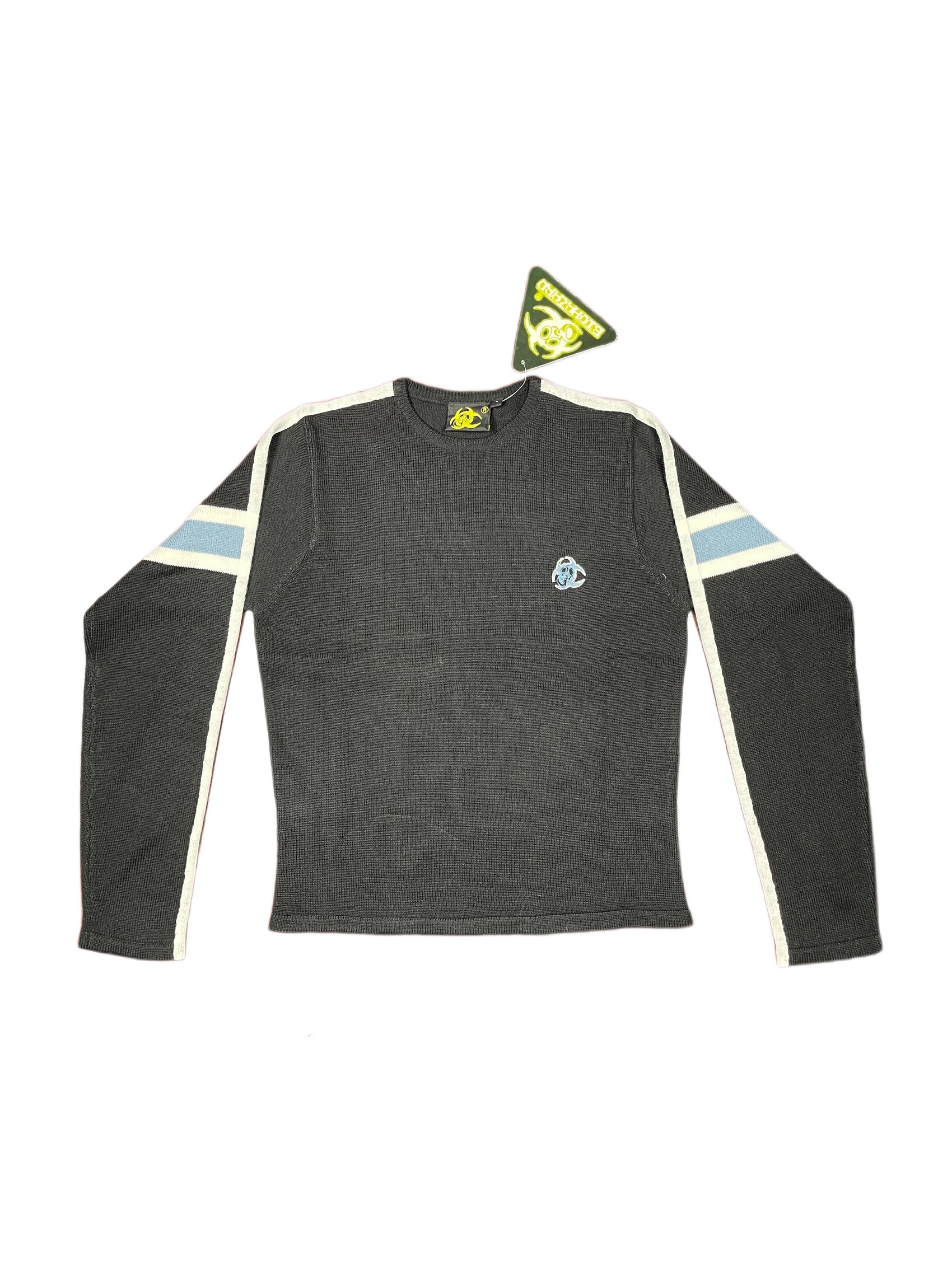 Y2k Biohazard Knit Sweatshirt Black - L