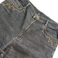 Y2k I. Quing Flared Denim Pants Blue - M/L