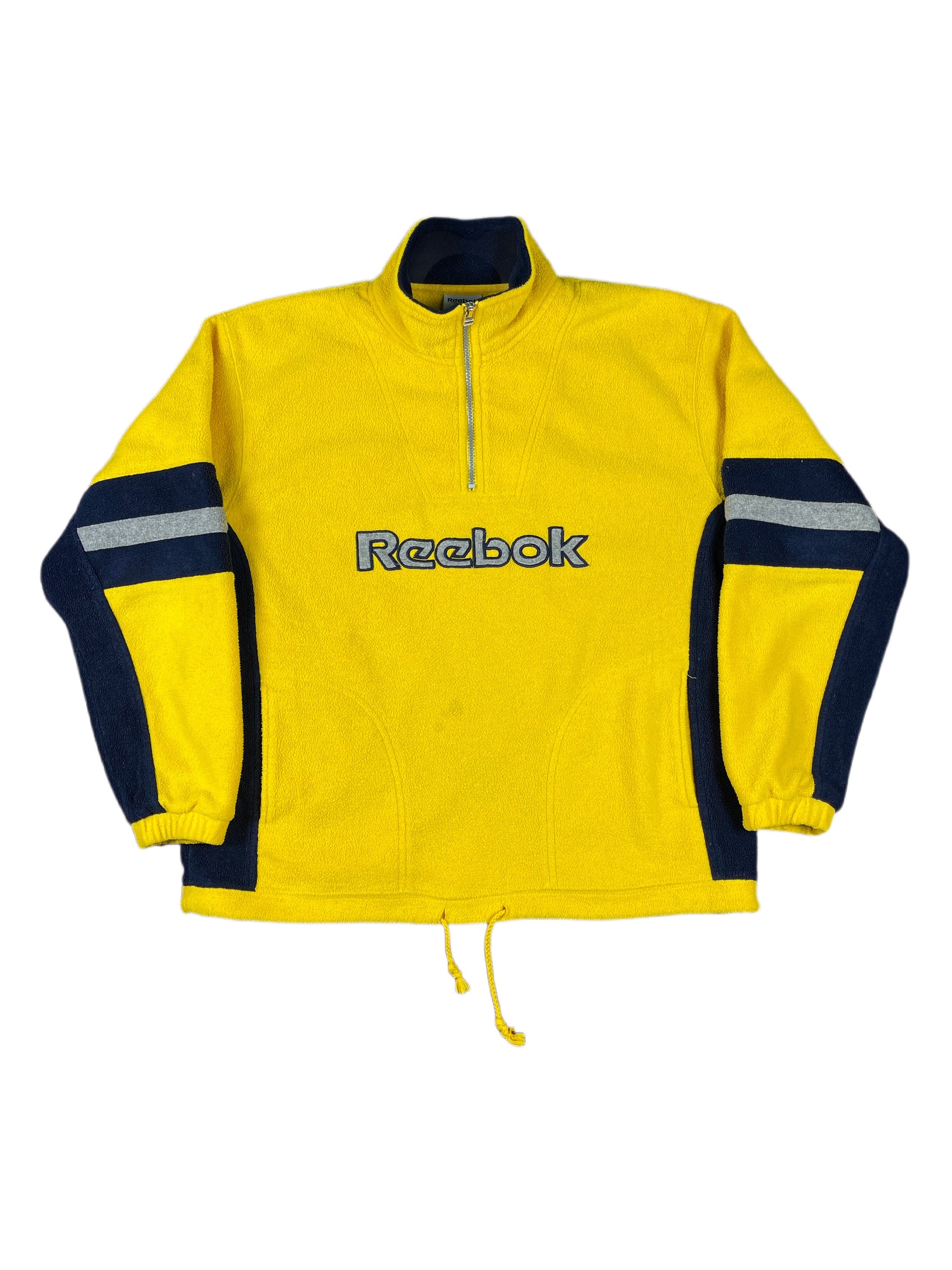 Vintage Reebok Fleece Sweatshirt Yellow - S