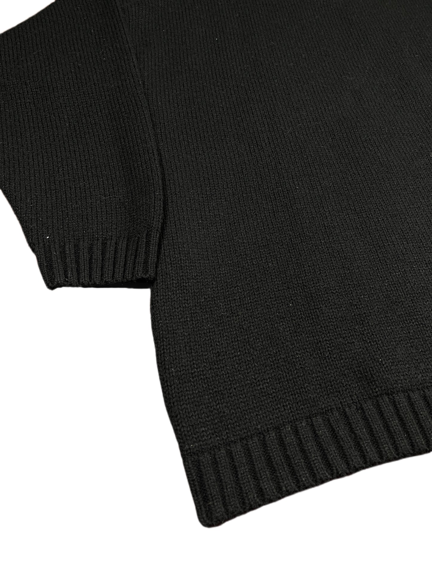 Vintage Droopy 1999 Studio Aventures Chunky Knitted Sweatshirt Black White - M